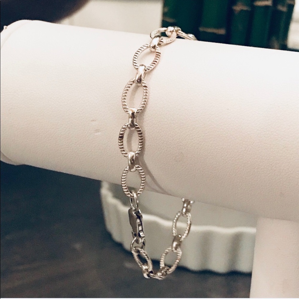 Sterling Silver Oval Links Bracelet